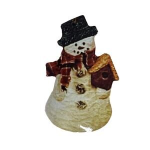 Vintage Snowman Brooch Pin Winter Holiday Jewelry Collectible Charm